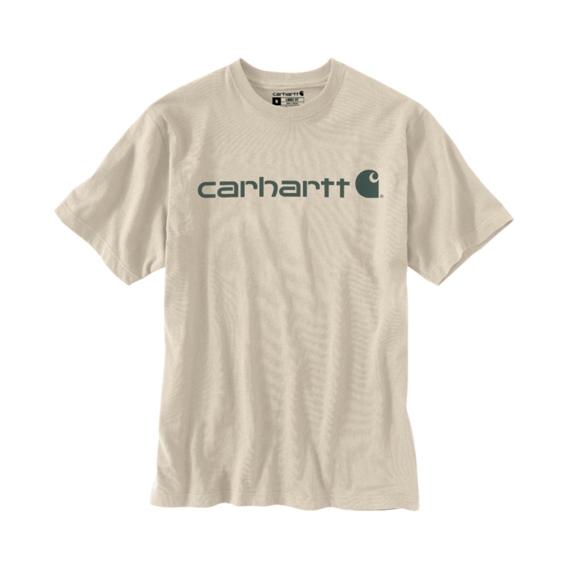 Loose Fit Heavyweight Short-Sleeve Logo Graphic T-Shirt – Oat Milk