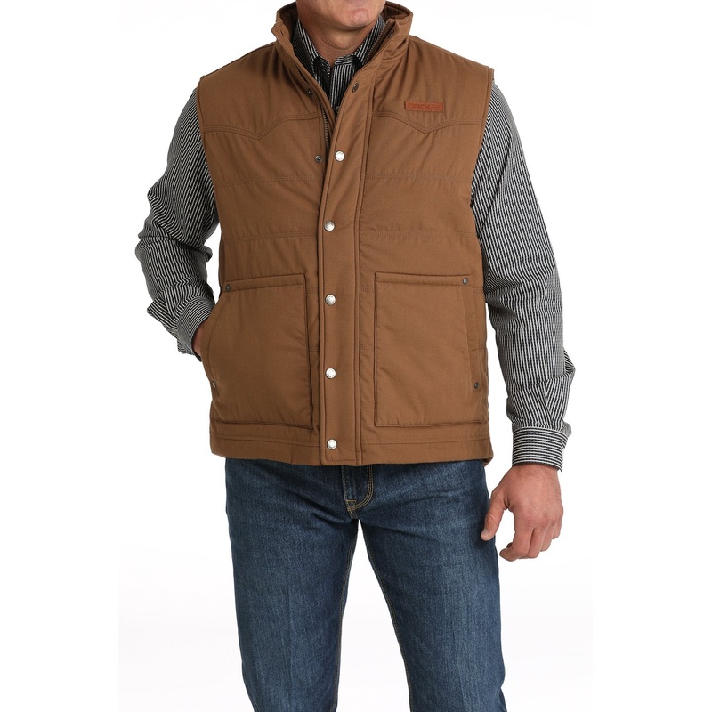 Men’s Wax Coated Quilted Vest – Brown – (MWV1902002)