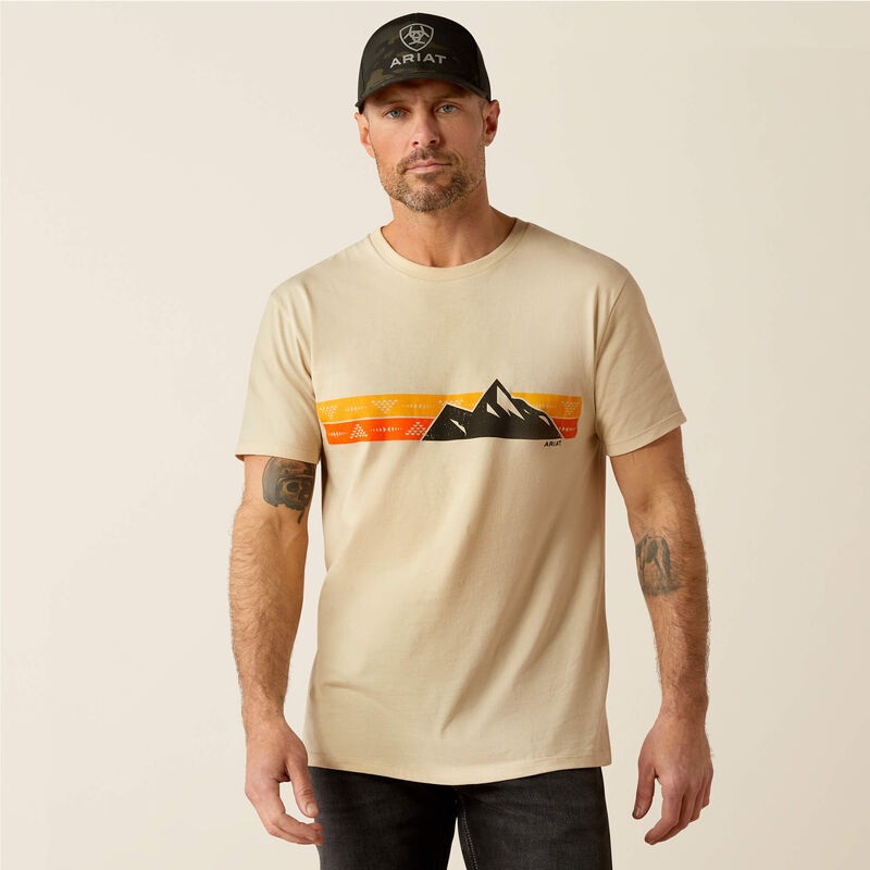 Southwest Mountain Stripe T-Shirt – Natural