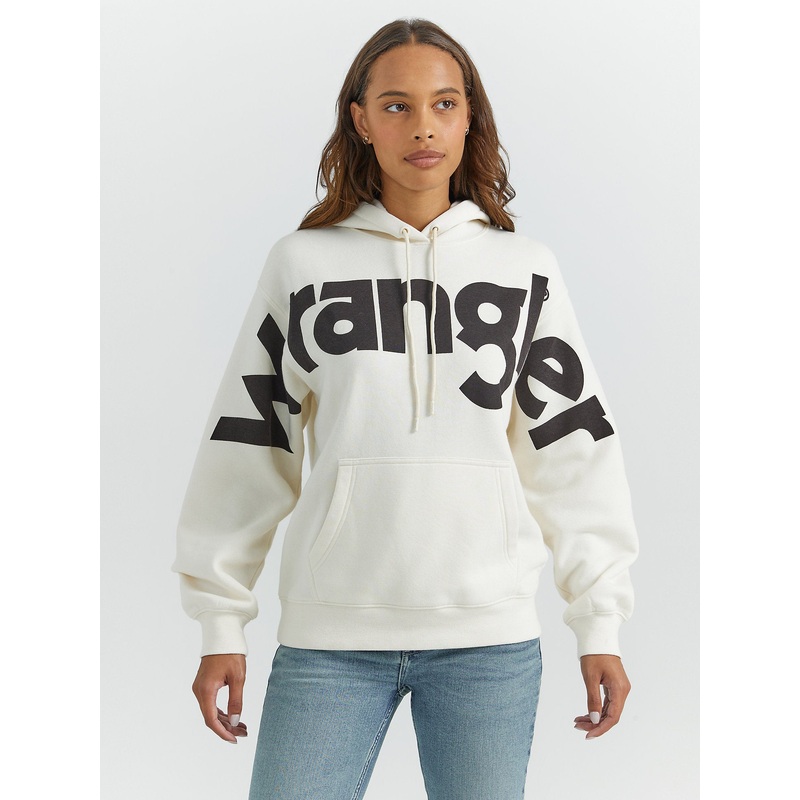 Women’s Bold Logo Hoodie – White