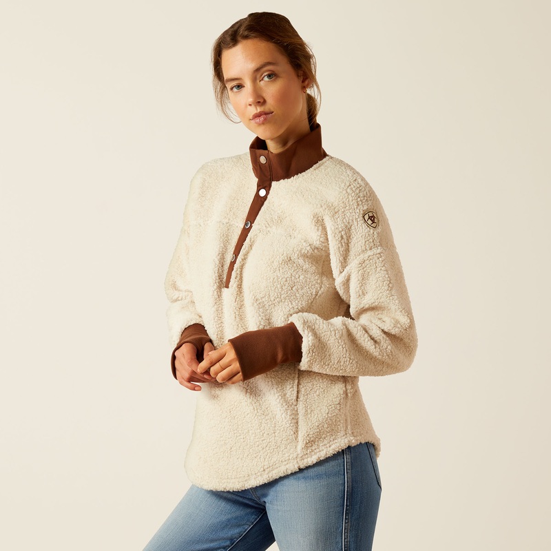 Women’s Doyen Sweatshirt – Natural / Soft Silt