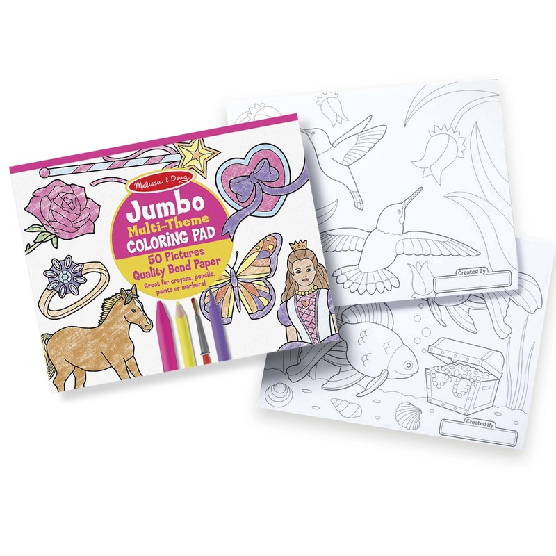 Jumbo Coloring Pad-pink|Pink