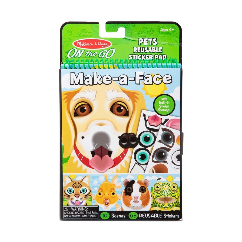 Make-a-face Reusable Sticker Pad- Pets