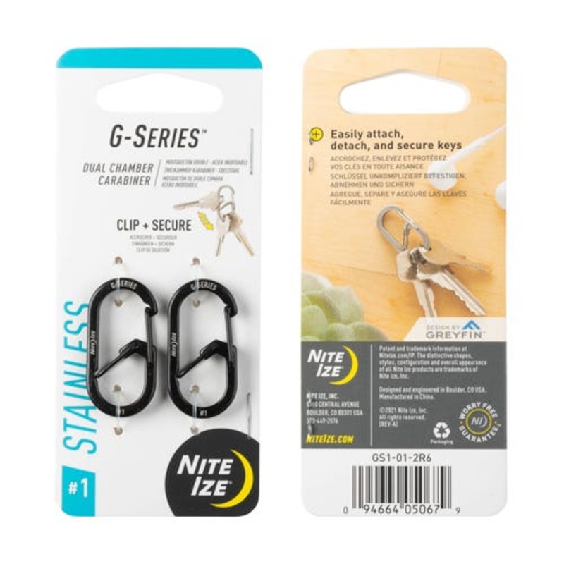 G-series Dual Chamber Carabiner #1 – Black