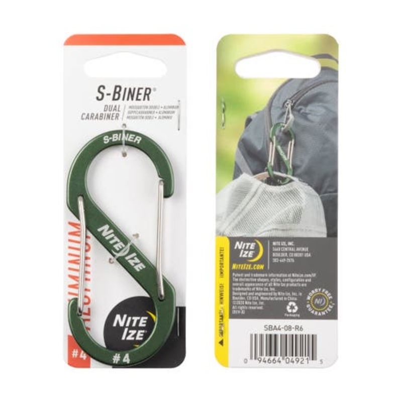 S-biner Dual Carabiner Aluminum #4 – Olive