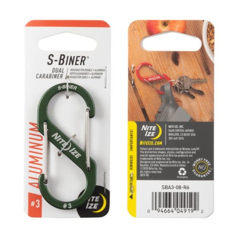 S-biner Slide Lock Aluminum #3 – Olive