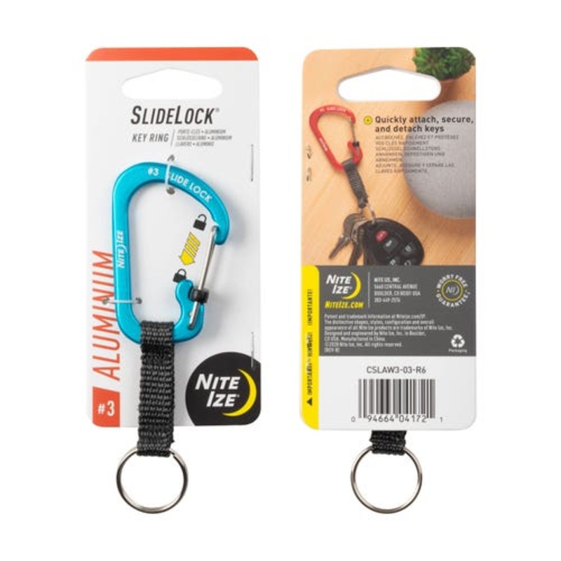 Slidelock Key Ring Aluminum – Blue