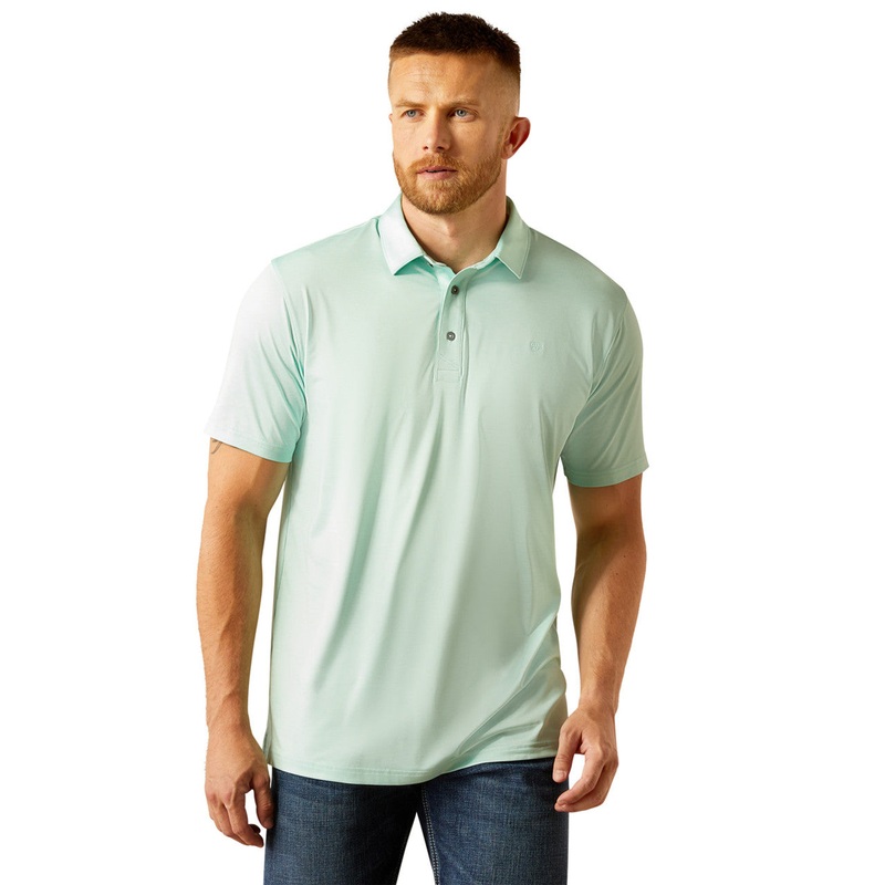 Mns Charger 2.0 Fitted Polo – Parasail Aqua