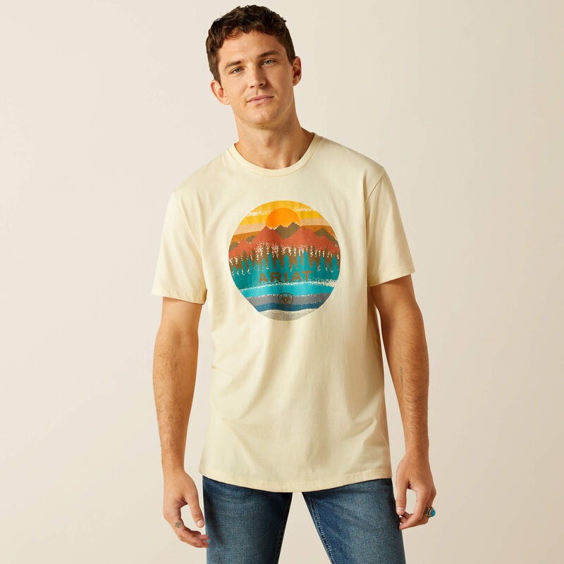 Mns Grit Scene T-shirt – Wood Ash