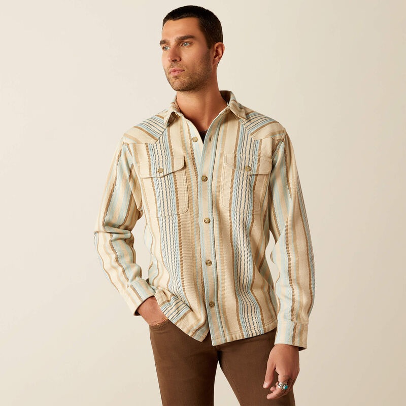 Mns Hartley Retro Fit Over Shirt – Khaki