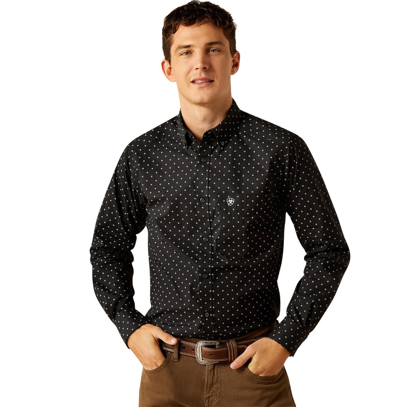 Mns Seymour Fitted Shirt – Dark Grey