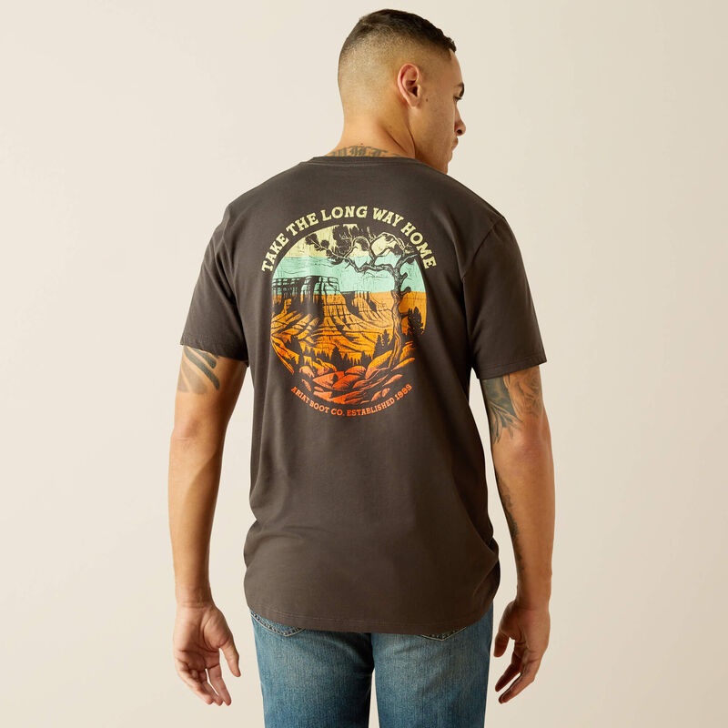 Mns Take The Long Way T-shirt – Vintage Black