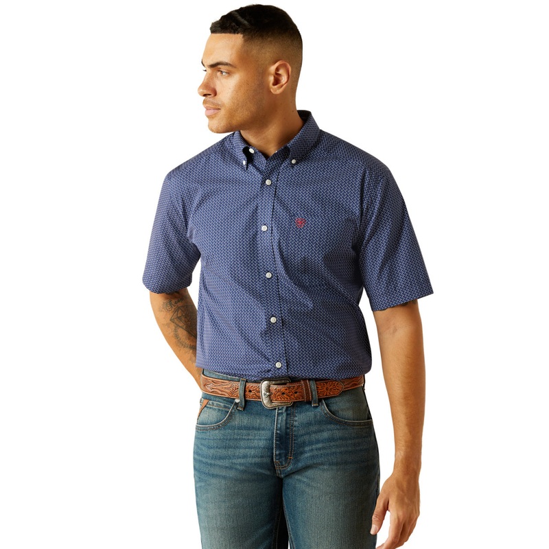 Mns Wf Davis Classic Fit Shirt – Dark Blue