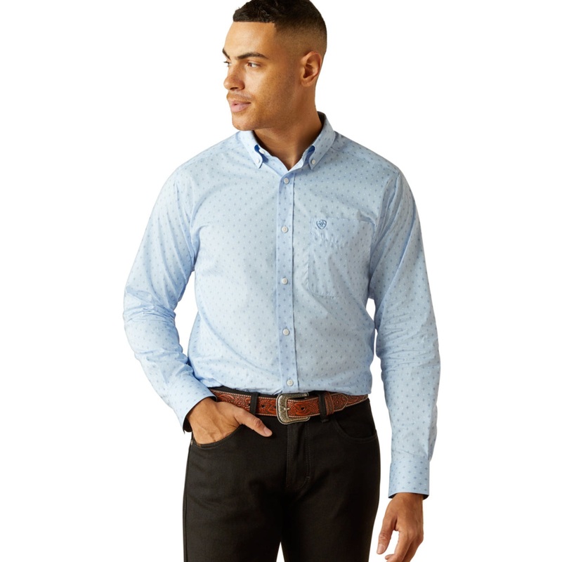 Mns Wf Donte Fitted Shirt – Light Blue