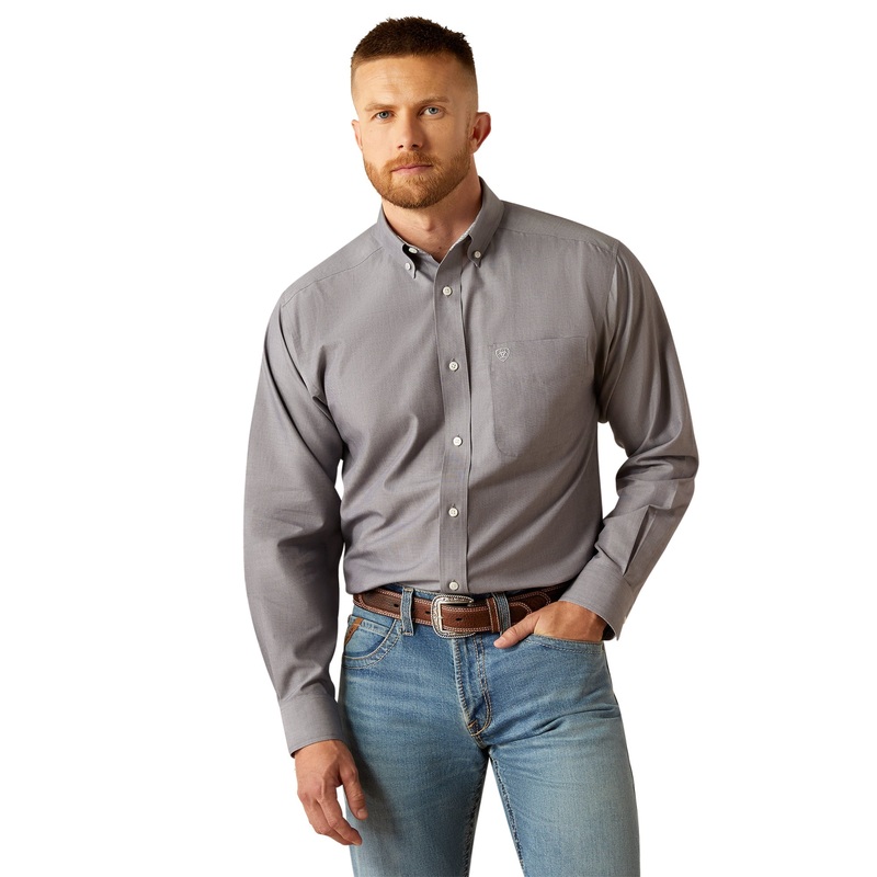 Mns Wf Solid Shirt – Grey|Grey|S REG|M REG|L REG|XL REG|XXL REG|L TALL|XL TALL