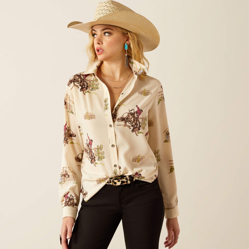Wms Homestyle Shirt – Round Up