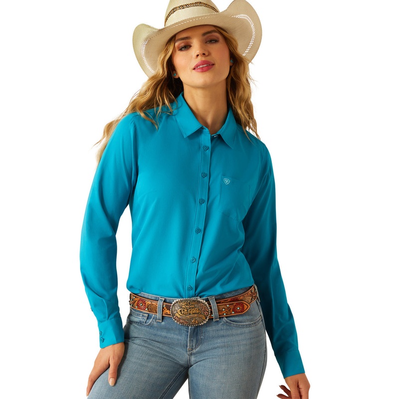 Wms Kirby Pro Shirt – Enamel Blue