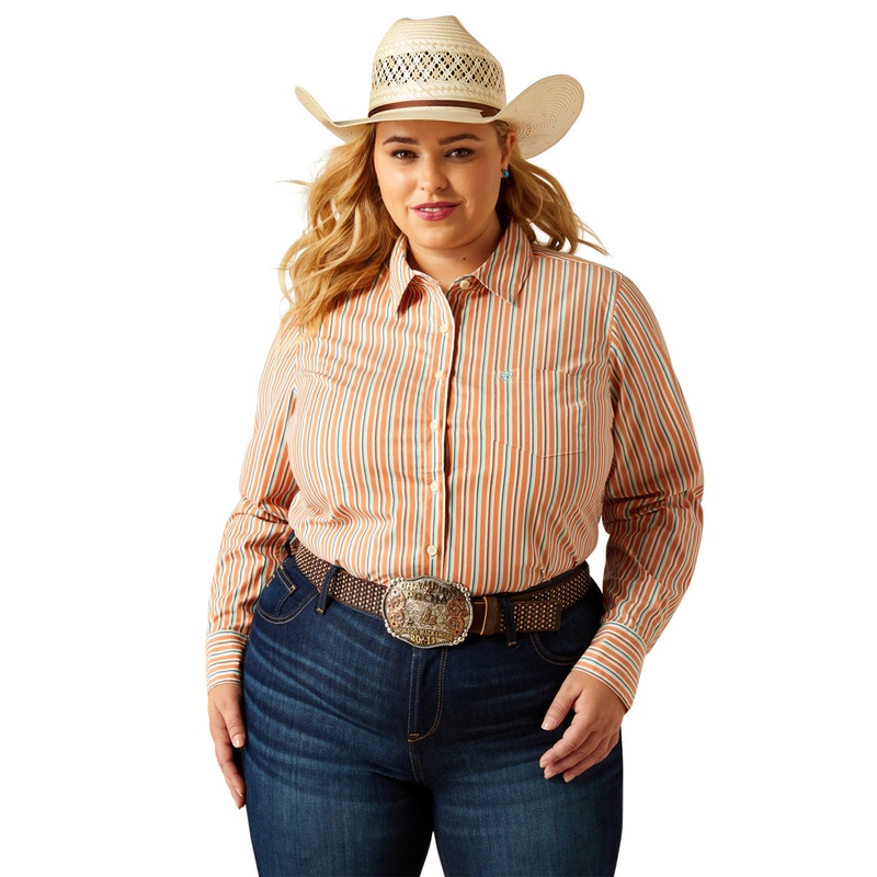 Wms Kirby Stretch Shirt – Malia Stripe