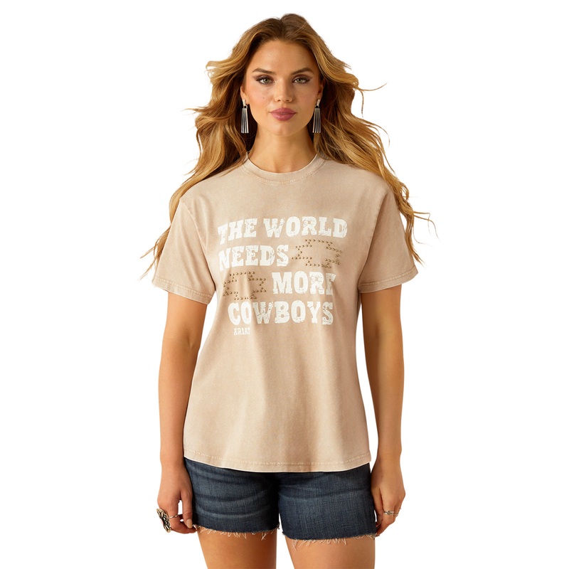 Wms More Cowboys T-shirt – White Pepper