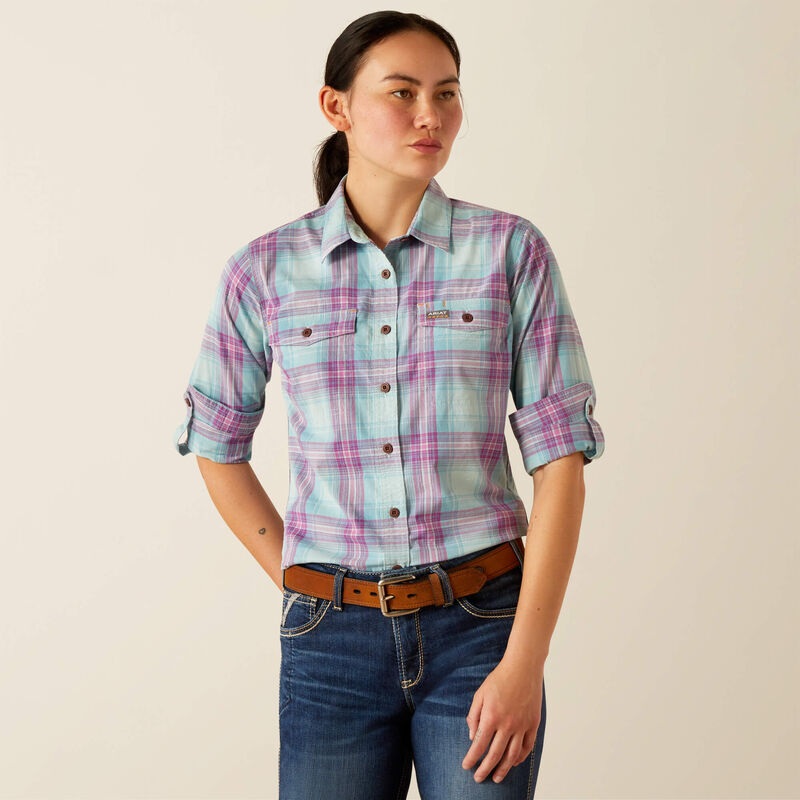 Wms Rebar Ds Work Shirt – Aquatic