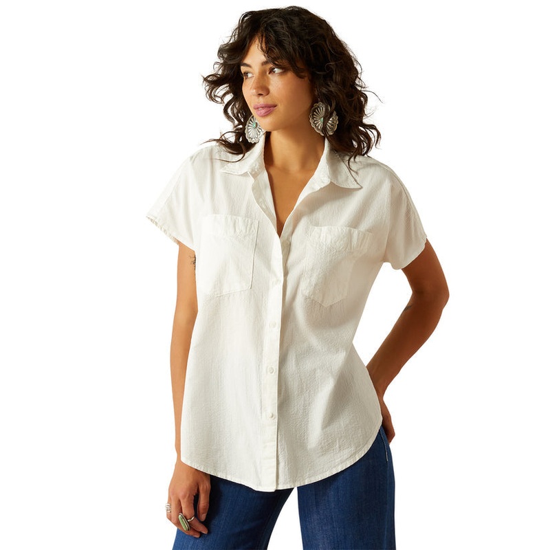 Wms Vacation Shirt – Cloud Dancer