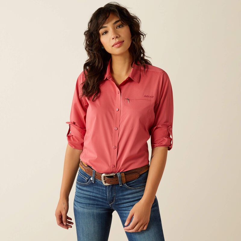 Wms Venttek Stretch Shirt – Holly Berry