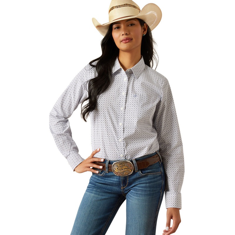 Wms Wrinkle Resist Kirby Stretch Shirt – Nugget Gold