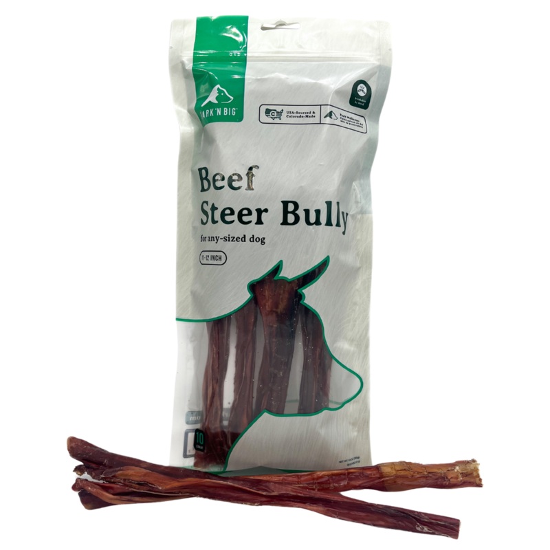 Beef Steer Bully Stick Standard 12in – 10ct.