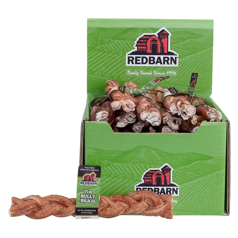 Braided Bully Stick Dog Chews – 7in – Single