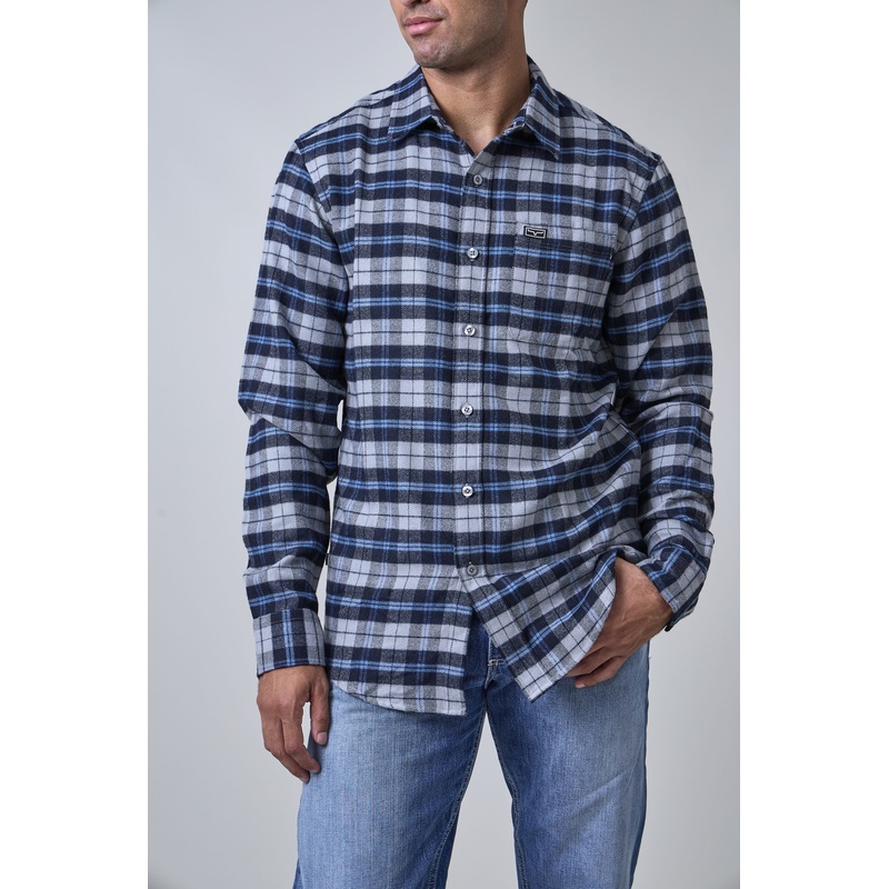Dodge Long Sleeve Flannel – Black