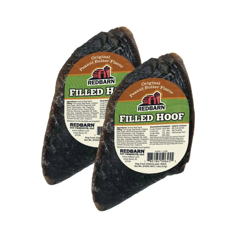 Filled Hoof Peanut Butter Flavor Dog Chews – Single