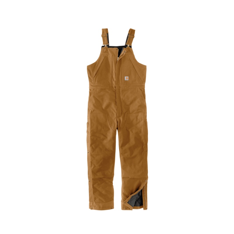 Loose Fit Firm Duck Insulated Biberall – 4 Extreme Warmth Rating – Carhartt Brown