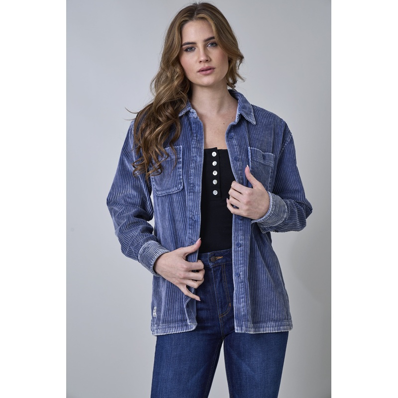 Luna Cord Long Sleeve – Slate|Slate|S|M|L|XL