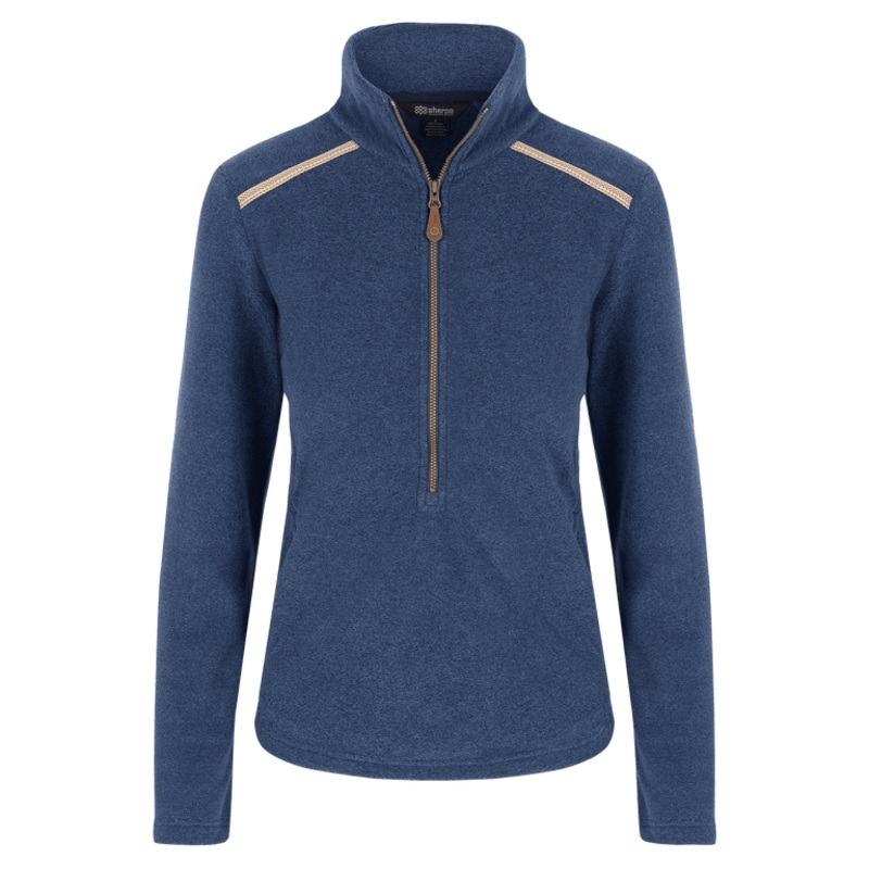 Women’s Rolpa Eco Pullover Zip – Rathee Blue