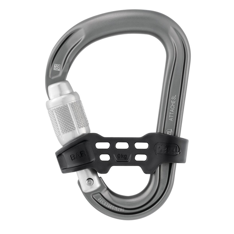 Attache Positioning Bar Screw-lock Carabiner Gray