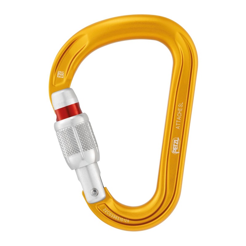 Attache Screw-lock Carabiner Yellow