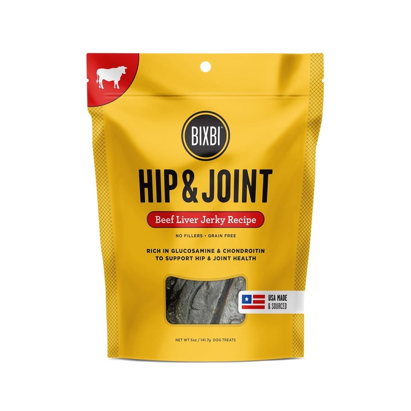 Hip & Joint Jerky Treats for Dogs – Beef Liver Recipe – 5oz / 12oz