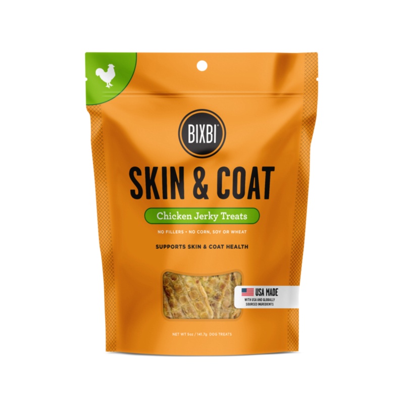 Skin & Coat Jerky Treats for Dogs – Chicken Recipe – 5oz / 12oz