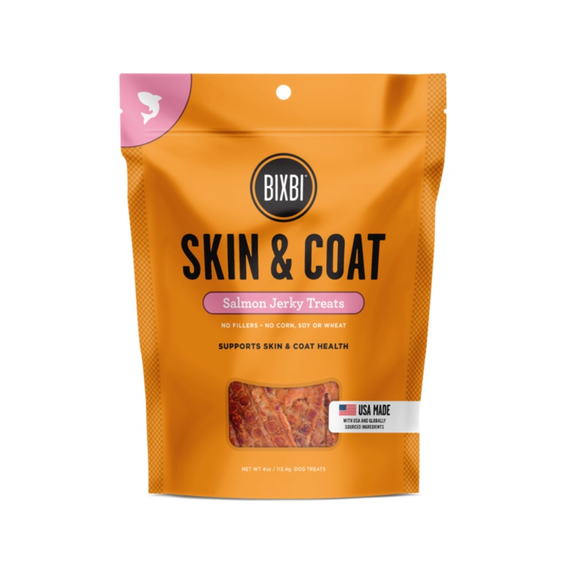 Skin & Coat Jerky Treats for Dogs – Salmon Recipe – 4oz / 10oz