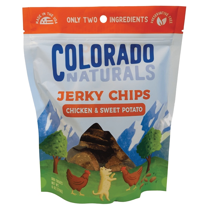 Colorado Naturals Chicken & Sweet Potato Jerky Chip Dog Treats – 6oz.