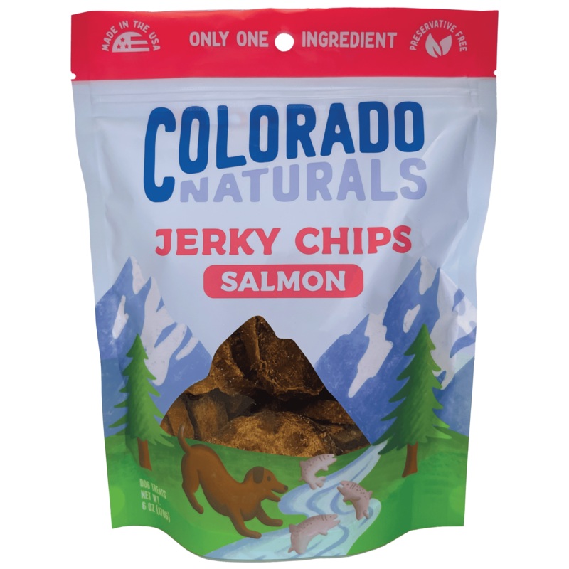 Colorado Naturals Salmon Jerky Chip Dog Treats – 6oz.