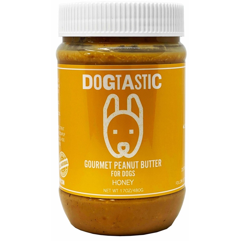 Dogtastic Gourmet Peanut Butter for Dogs – Honey Flavor – 17oz.
