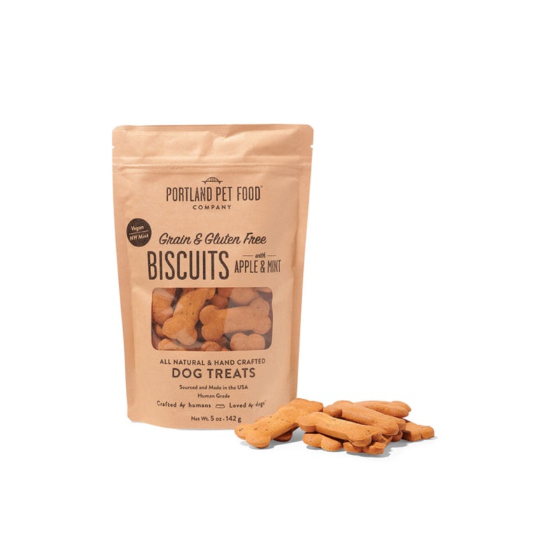 Grain & Gluten-Free Apple & Mint Biscuits Dog Treats – 5oz