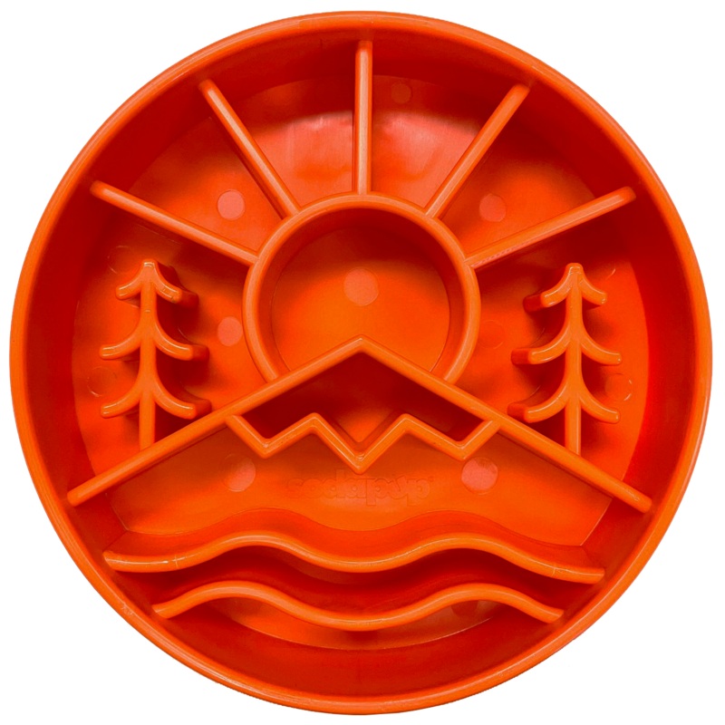 Great Outdoors Design Slow Feeder Bowl for Dogs – Orange