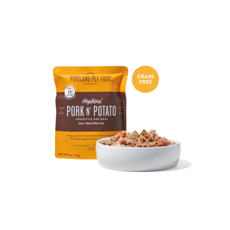 Hopkins’ Pork N’ Potato Homestyle Dog Meal Pouch – 9oz