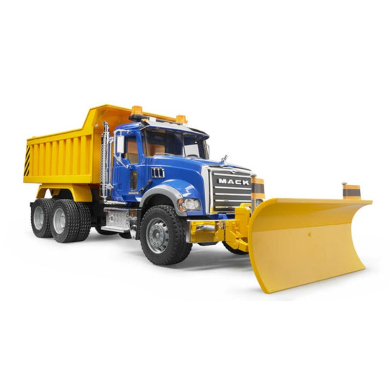 Mack Granite Tip Up Truck With Pow Blade And Light & Sound Module (trucks) Incl. Battery