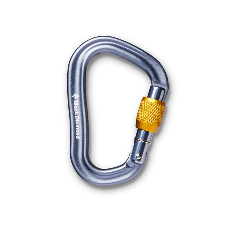 Vaporlock Screwgate Carabiner Dark Gray/yellow