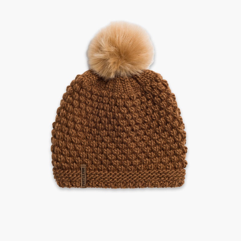Snowfall Pom Beanie – Camel|Camel|One-Size