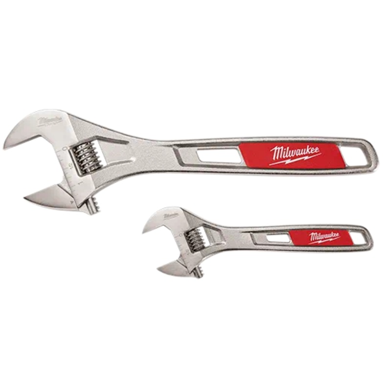 2 Pc. 6 In. & 10 In. Adjustable Wrench Set