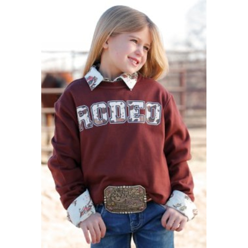 Girl’s Rodeo Sweatshirt – Burgundy – (CWK8002001)